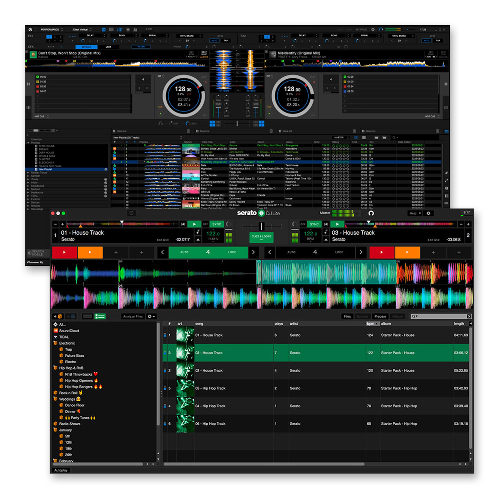 Pioneer DJ DDJ-FLX4 Controller & HDJ-CUE1 Headphones Bundle